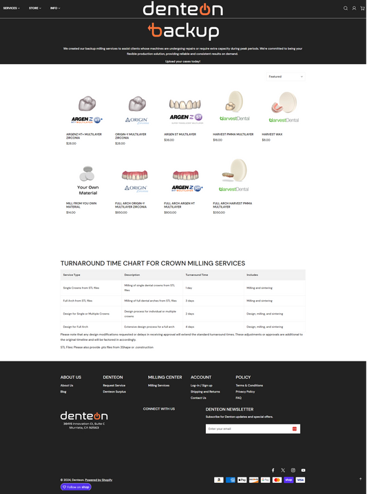 Unlock Seamless Production with Denteon's Backup Milling Service.