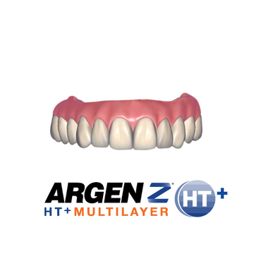 Full Arch dental restoration made with Argen HT Multilayer Zirconia